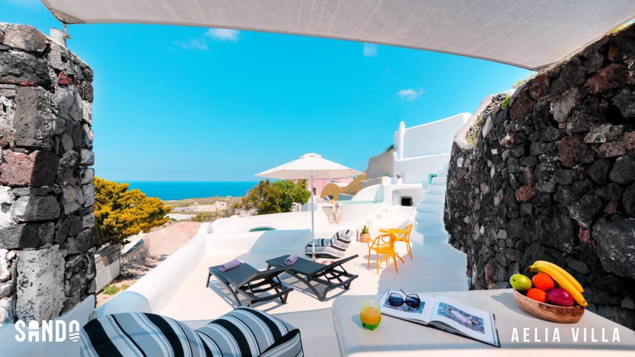 Sando Traditional Cave Villas With Jacuzzi And Sea View Vourvoúlos Eksteriør bilde