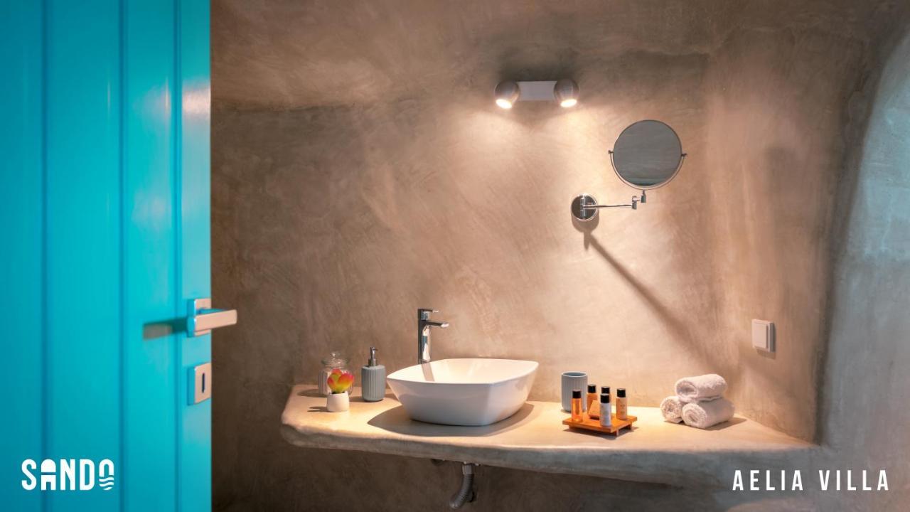 Sando Traditional Cave Villas With Jacuzzi And Sea View Vourvoúlos Eksteriør bilde