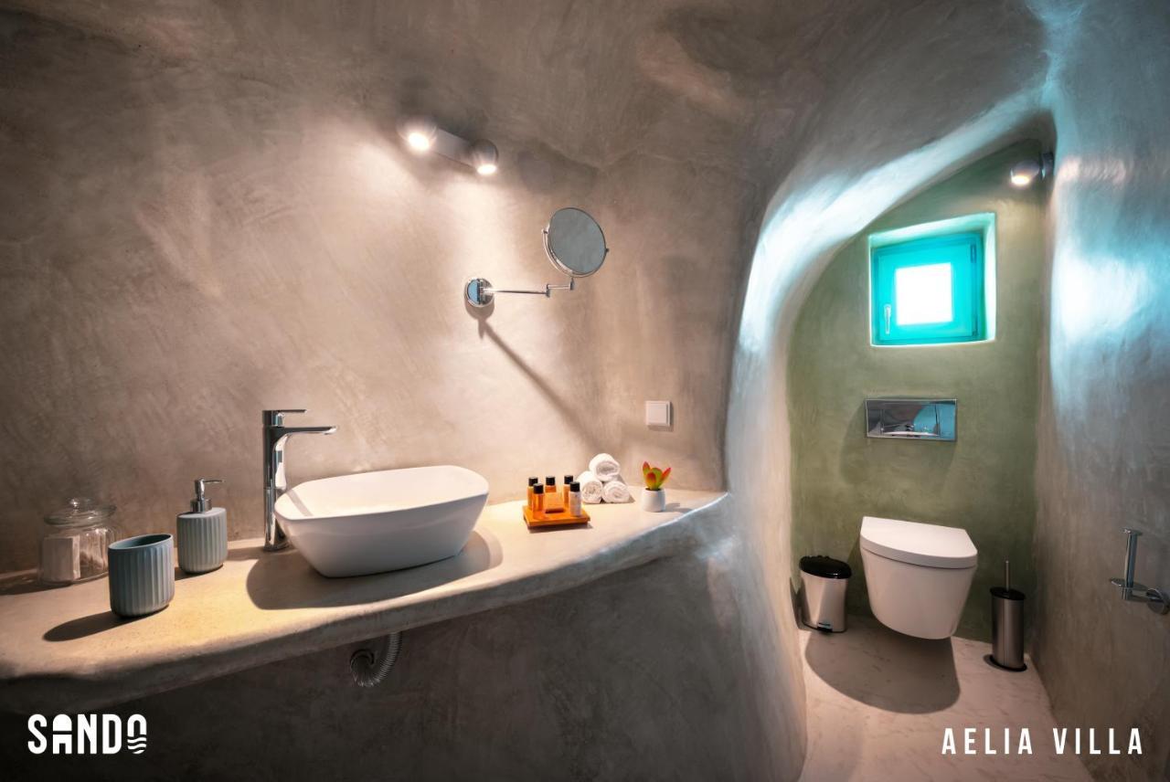 Sando Traditional Cave Villas With Jacuzzi And Sea View Vourvoúlos Eksteriør bilde