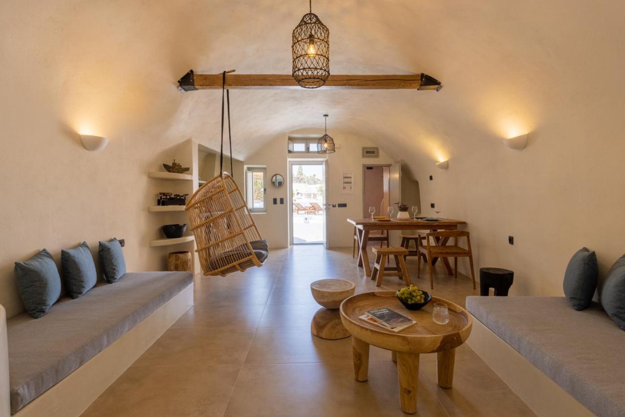 Sando Traditional Cave Villas With Jacuzzi And Sea View Vourvoúlos Eksteriør bilde